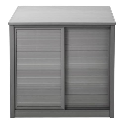 New Age Pet ECOFLEX Versa Stand Storage Cabinet for Pets, 30-Inch, Durable Wood Plastic Composite, Non-Toxic, Easy Assembly, Ideal for Extra Bedding, Food, Toys, Accessories Storage, Grey