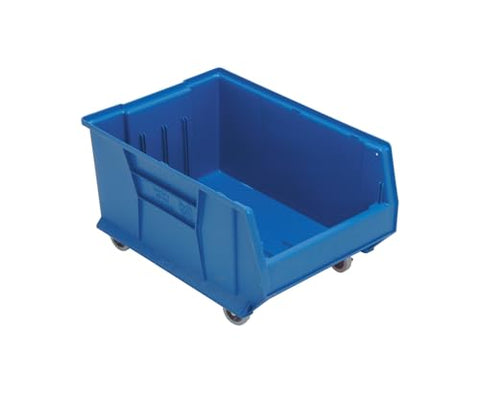 Quantum Storage Systems QUS964MOBBL Hulk Mobile Heavy Duty Part Organizer Blue Bins 24" L x 17" W x 14" H