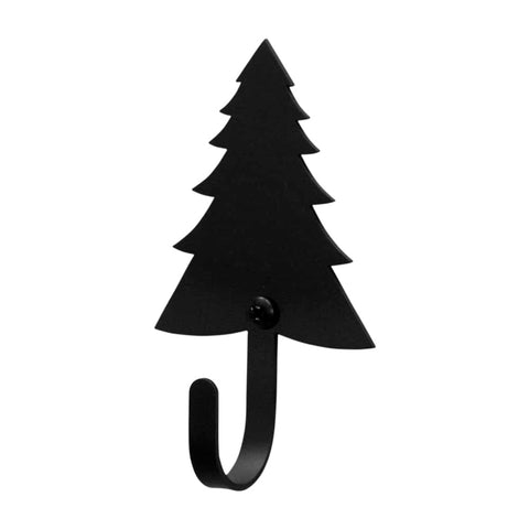 Village Wrought Iron Pine Tree Wall Hook Decorative Small