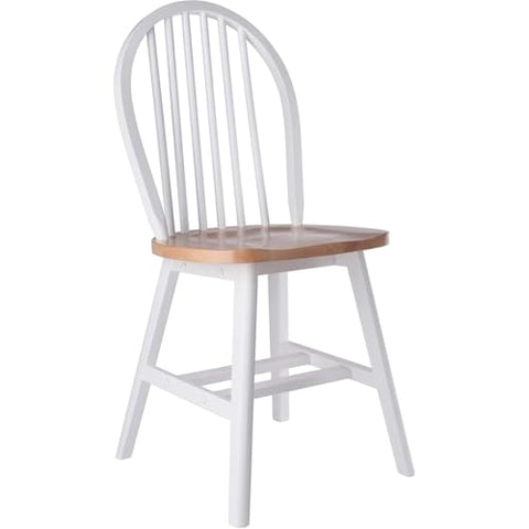 Winsome Windsor 2-Piece Chair Set, Solid Wood, Natural/White Finish