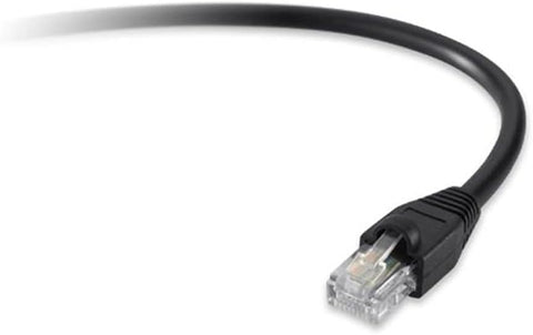 CAT5E Shielded Gigabit Ethernet Patch Cable, UTP, Black, Snagless, 20FT