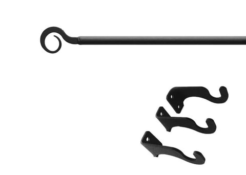 Curl Curtain Rod - XL (Hardware is INCLUDED)