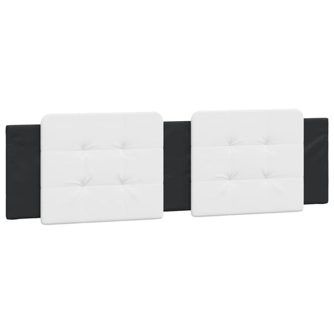 vidaXL Headboard Cushion Zadar, Upholstered Bed Pillow Headboard, Hanging Headboard Pillow for Bedroom, Cushion Headboard, White and Black 72" Faux Leather