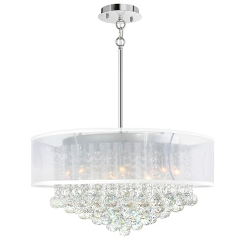 CWI Lighting Cherry Blossom 32 Light Chandelier with Chrome Finish Fom