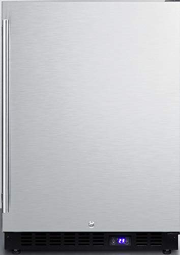 Summit Appliance SCFF53BCSSIM Built-In Undercounter Frost-Free All-Freezer for Residential or Commercial Use with Ice Maker, Digital Thermostat, Stainless Steel Exterior and Lock