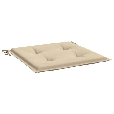 vidaXL Outdoor Garden Chair Cushions, 2 pcs Set in Beige â€“ 19.7"x19.7"x1.2" - Durable Oxford Fabric with Foam Filling for Comfortable Seating