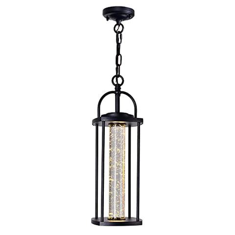 CWI Lighting Greenwood 1 Light Farmhouse Metal Outdoor Wall Lantern in Black