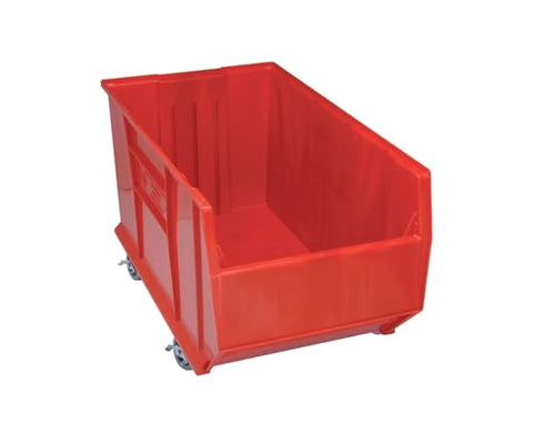 Quantum Storage Systems QUS996MOBRD Hulk Mobile Heavy Duty Part Organizer Red Bins 36" L x 20" W x 21" H