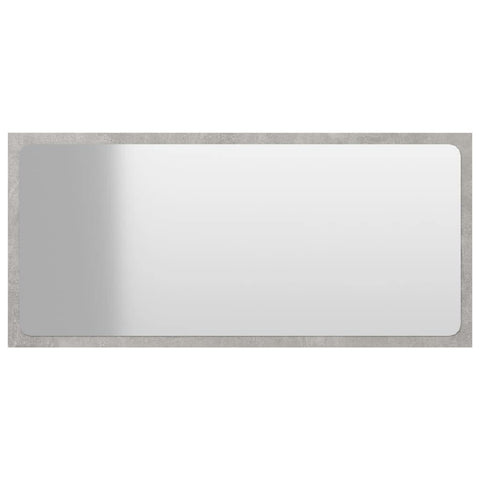 vidaXL Mirror, Vanity Mirror Powder Room Mirror, Wall Mounted Bath Mirror, Framed Bathroom Mirror, Modern, Concrete Gray Engineered Wood