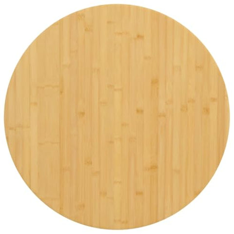 vidaXL Bamboo Table Top, Round, Ã˜35.4"x0.6", Easy to Clean, Unique Grain, Versatile Use for Coffee/Side/Bar Tables, Natural Brown Color, for Home and Commercial Settings