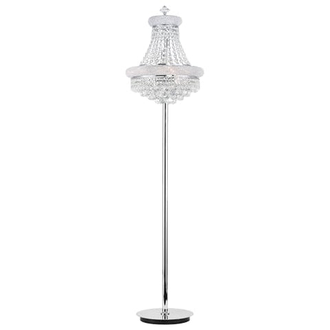 CWI Lighting Crystal 18" Chrome Floor Lamp for Living Rooms Bedrooms Reading Corners Home Offices, 8-Light with E12 Bulb Base