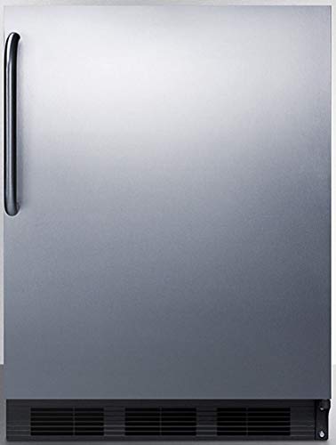 Summit Appliance FF7BKCSS Commercially Listed Built-in Undercounter All-refrigerator for General Purpose Use with Stainless Steel Exterior, Professional Towel Bar Handle and Automatic Defrost