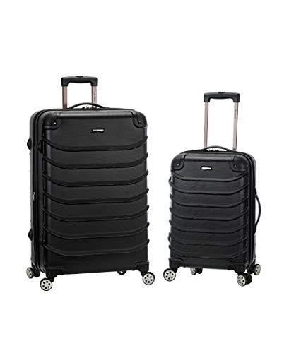 Rockland Speciale Hardside 2-Piece Expandable Spinner Luggage Set, Black, 2-Piece Set (20/28) (F230-BLACK)