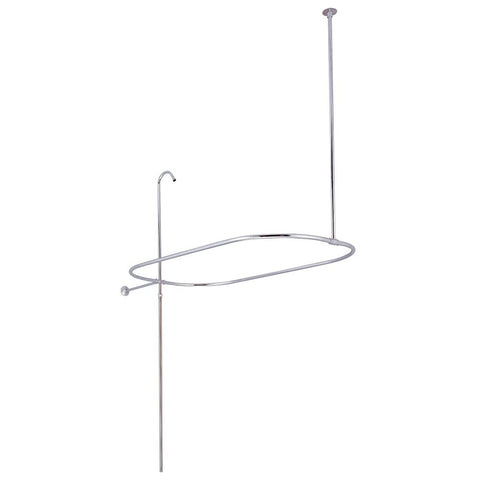 Kingston Brass CC10401 Vintage Oval Shower Riser with Enclosure, 61-Inch, Polished Chrome