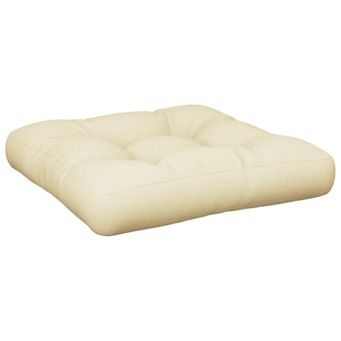 vidaXL Pallet Cushion Cream 100% Polyester 23.6 in x 23.6 in