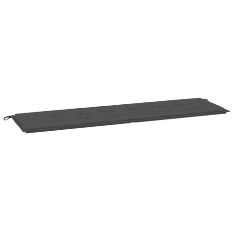 vidaXL Outdoor Bench Cushion - Anthracite Color - Oxford Fabric (100% Polyester) - Dimensions 70.9"x19.7"x1.2" - Comfort for Garden Furniture