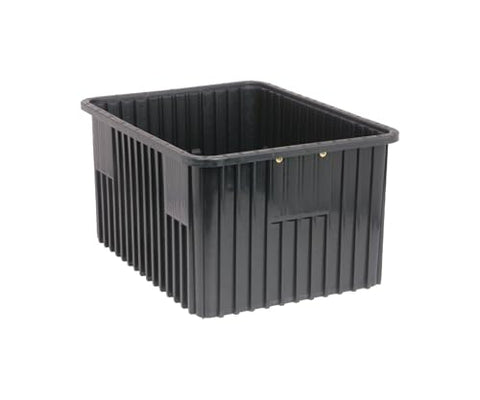 Quantum DG93120COCS Heavy-Duty Dividable Grid Storage | Conductive Container for Industrial Warehouse Electronics Healthcare Supply Distribution | 11-7/8"L x 8-1/4"W x 2-1/2"H, Black (Case of 3)