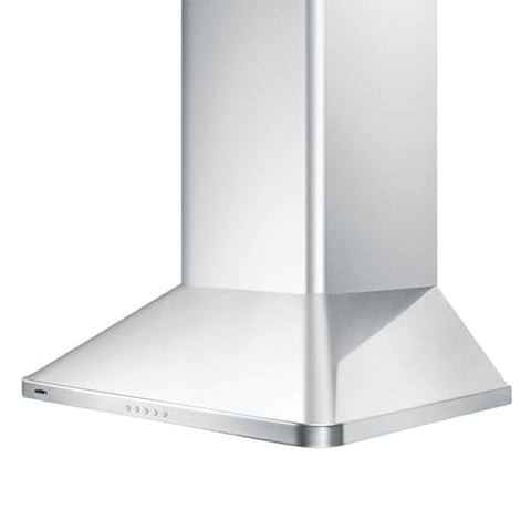 Summit 24” Wall-Mounted Range Hood, Low Pyramid Shape ADA Compliant - SEH3624SSADA (24 Inch)