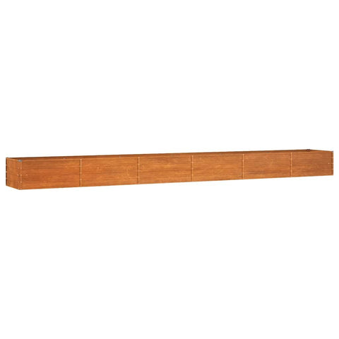 vidaXL corten Steel Garden Planter - Large Raised Bed for Balcony/Patio/Garden, Weatherproof Steel, 236.2x31.5x17.7 in, ic Brown
