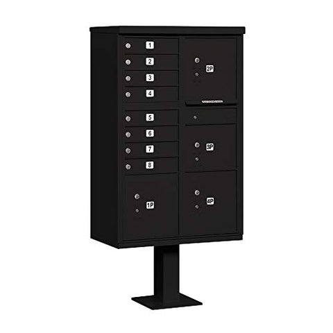 Salsbury Industries 3306BLK-U 8 A Size Doors-Type VI-USPS Access Cluster Box Unit Black
