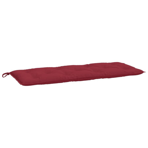 vidaXL Garden Bench Cushion - Wine Red, Water- Oxford Fabric, Non-Slip Outdoor/Indoor Pad with Soft Hollow Fiber Filling, 47.2x19.7 Inches