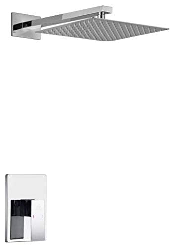 Aqua Piazza Chrome Shower Set with 12" Square Rain Shower