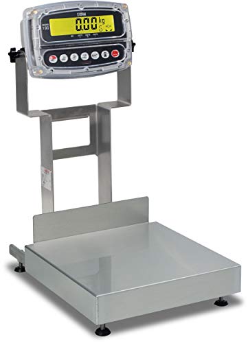 Bench Scale, Electronic, Washdown, 12" x 12", 120 Lb Capacity, Stainless Steel, 190 Indicator