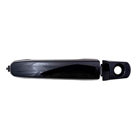 Brock Replacement Driver Front Outside Textured Door Handle & Cap w/Keyhole Black Compatible with 05-09 Equinox Malibu/Maxx & Classic G6 Torrent 15846391