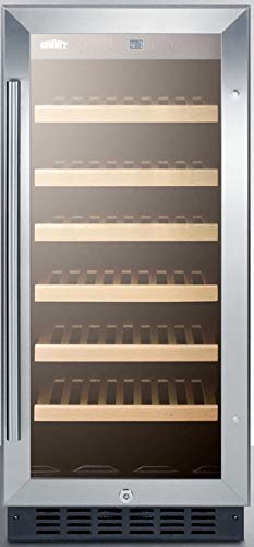 Summit SWC1535BCSS 15 Wine Cooler with 33 Bottle Capacity in Stainless Steel