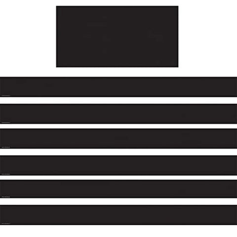 Teacher Created Resources Black Straight Border Trim, 35 Feet Per Pack, 6 Packs