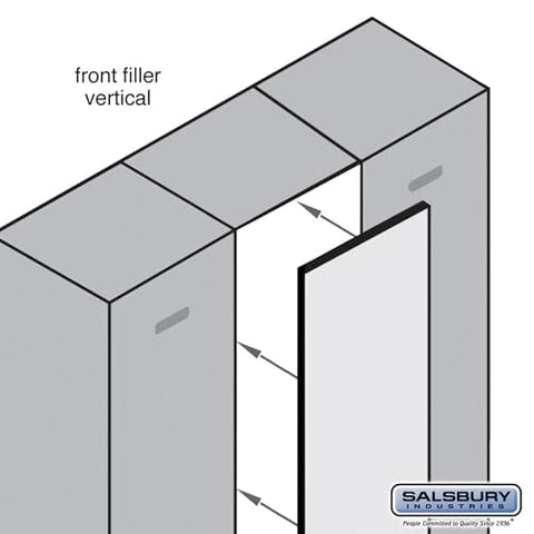 Salsbury Industries Front Filler - Vertical - 15 Inches Wide for Designer Wood Locker - Maple