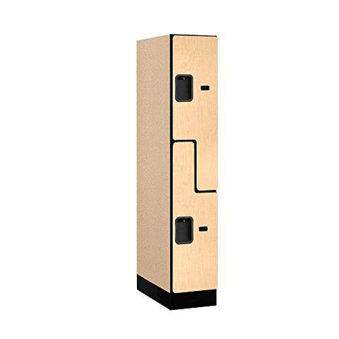 Salsbury Industries Double Tier 'S' Style Designer Wood Locker, Maple, 5' 1" x 21"