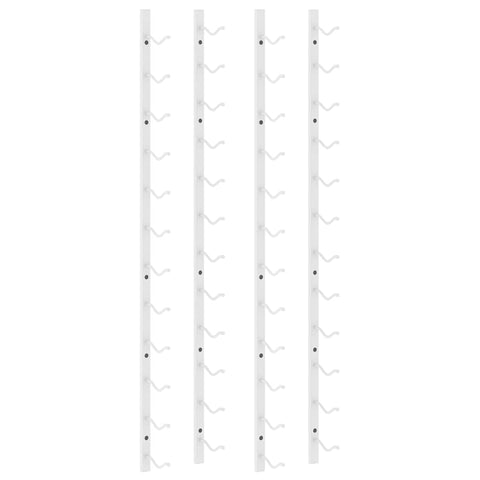 vidaXL Wall-Mounted Wine Rack - Stylish White Iron Bottle Holder for up to 12 Bottles - Modern, Space-Saving Design for Home Bars, Kitchens, and Pantries