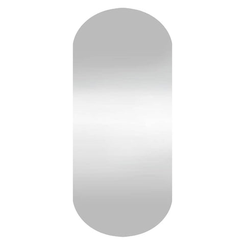 vidaXL Oval Wall Mirror 9.8X23.6 in Glass for Vanity Bathroom Bedroom Hallway Decor Mounted Modern Design with Assembly Manual Elegant Reflection Make Up Decoration Cosmetic Hanging Decorative