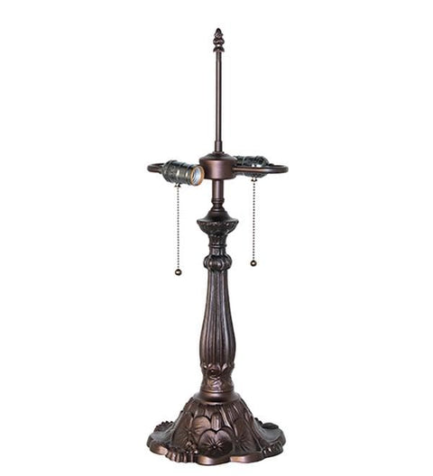 Meyda Tiffany 274412 26 in. Mahogany Bronze Lily 2 Light Table Base
