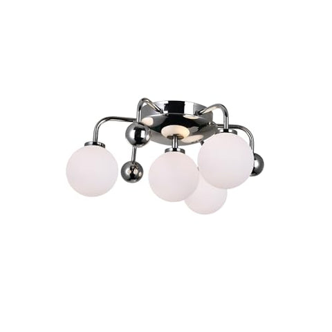CWI Lighting Element 24'' 9 Light Flush Mount with Sun Gold Finish – Mid-Century Modern Sputnik Style – G9 LED – Ideal for Bedroom, Hallway, Entryway