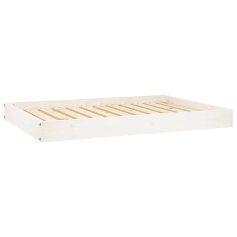 vidaXL Solid Pinewood Dog Bed - Comfortable and Sturdy, Fits Any Living Area - White, Minimalist Design, Perfect for Your Pet's Rest