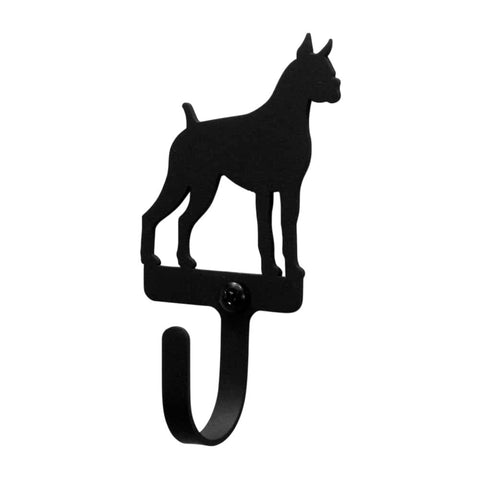 Village Wrought Iron Boxer Dog Wall Hook Decorative Small