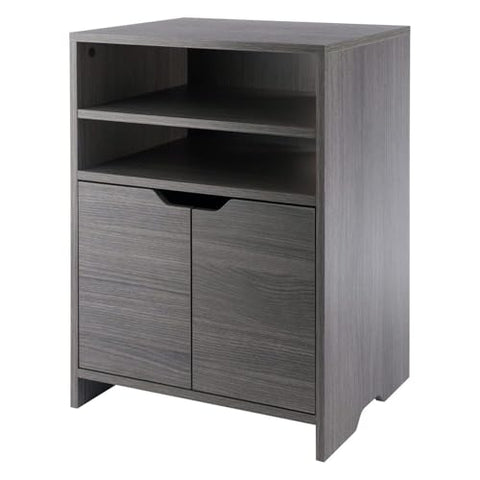 Winsome Wood Nova Open Shelf Storage Cabinet - Charcoal