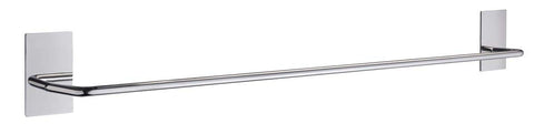 Self Adhesive Towel Bar with Rectangular Plate in Polished Stainless Steel
