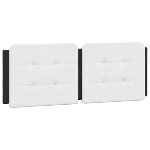 vidaXL Headboard Cushion Zadar, Upholstered Pillow Back Headboard, Decorative Hanging Headboard Pillow for Bedroom, White and Black Faux Leather