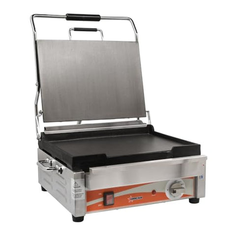 Panini Grill Large Flat Top/Bottom 120V/60 Hz PA10174FTB Omcan 21465