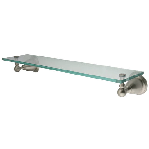 Kingston Brass BA1759SN Heritage Bathroom Glass Shelf, Brushed Nickel
