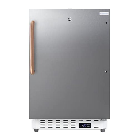 Accucold 20” Freezer, 2.47 cu.ft. Capacity, Undercounter, Built-in, Breakroom, ADA Compliant, -25°C Storage, Copper Handle, Stainless Steel - ADA305AFSSTBC
