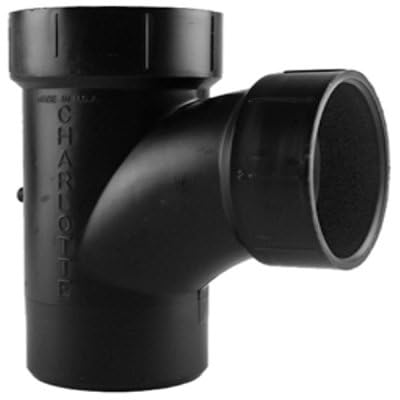 Charlotte Pipe Sanitary Street Tee Abs/Dwv 1-1/2 " Black