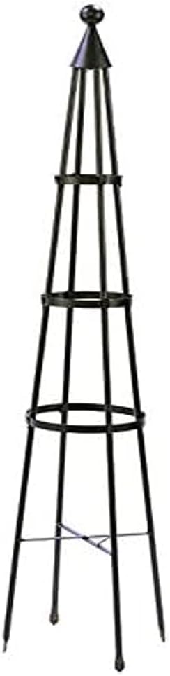Oakestry 61-in Obelisk for Climbing Plants Outdoor Tower for Plant, Metal Support for Plants Garden Trellis for Climbing Vine, 13 X 13 X 60 Inches