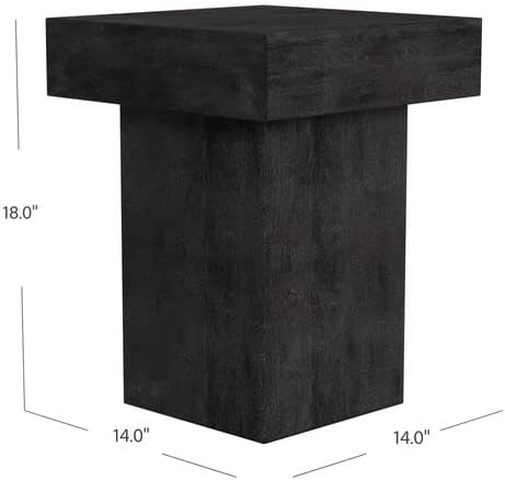 Padula Square End Table Dusty Black Black