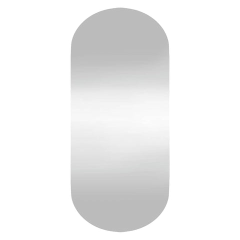 vidaXL Oval Wall Mirror 11.8X27.6 in Transparent Glass Decorative for Bedroom Bathroom Vanity Hanging Mounted Living Room