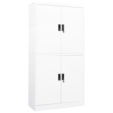 vidaXL Office Cabinet White 35.4"x15.7"x70.9" Steel