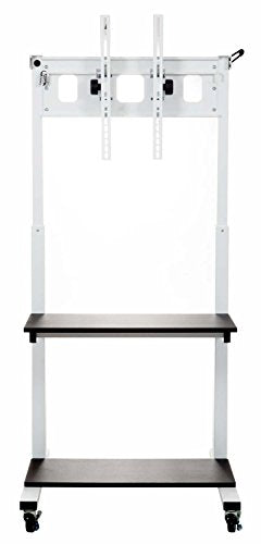 LUXOR CLCD Flat Panel TV Cart, Crank-Adjustable, Holds Up to 32"–80" Flat Panel or LCD TV, Mounting Hardware Included